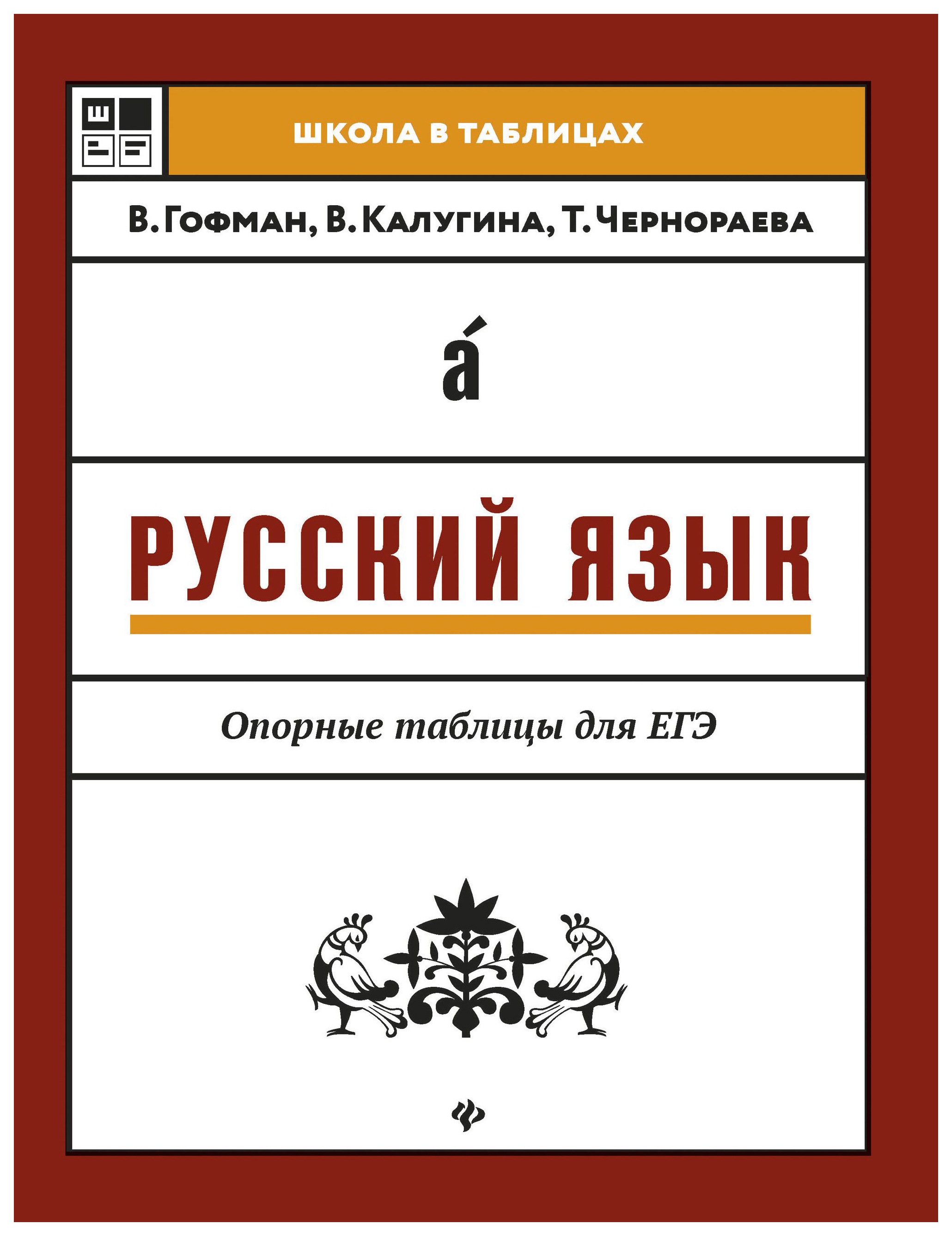

Русский язык. Опорные таблицы для ЕГЭ