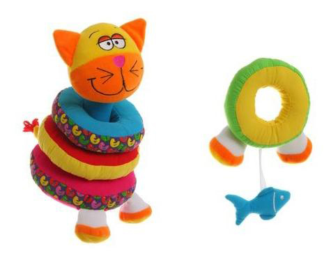 

Развивающая игрушка Bondibon Пирамидка кот , 20 см, Кот