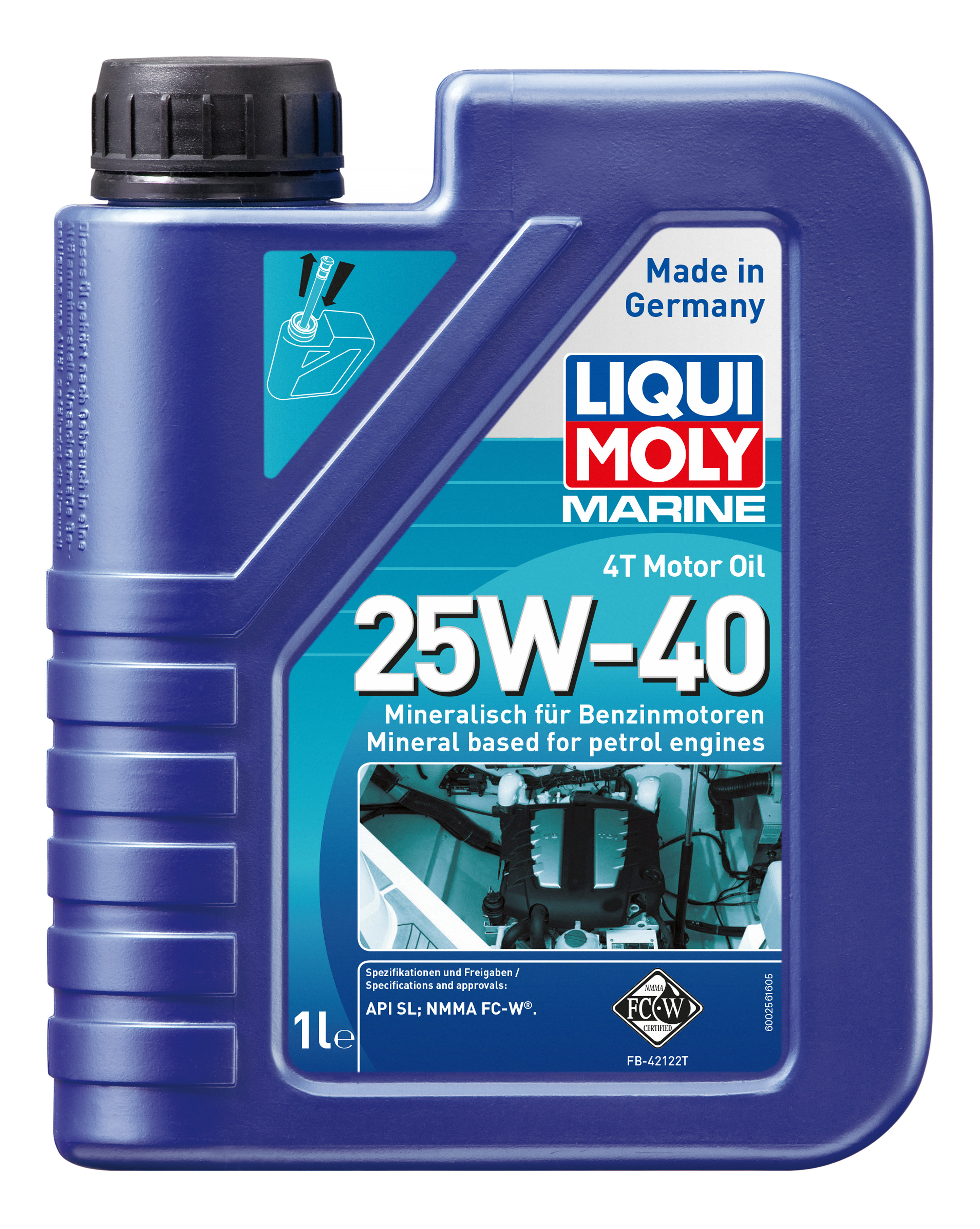 Моторное масло LIQUI MOLY Marine 4T Motor Oil 25W40 1л