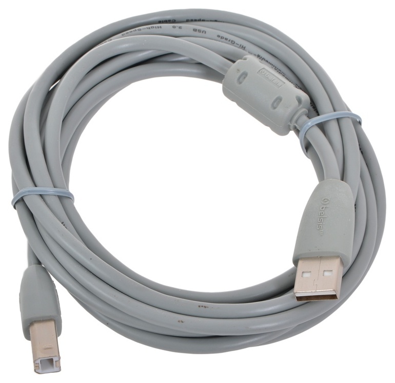 фото Кабель belsis usb a-usb b, m-m 3м grey (bw1412)