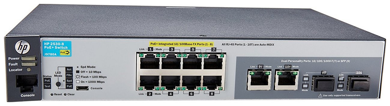 

Коммутатор HP Aruba 2530-8-PoE+ JL070A Grey, 2530-8-PoE+