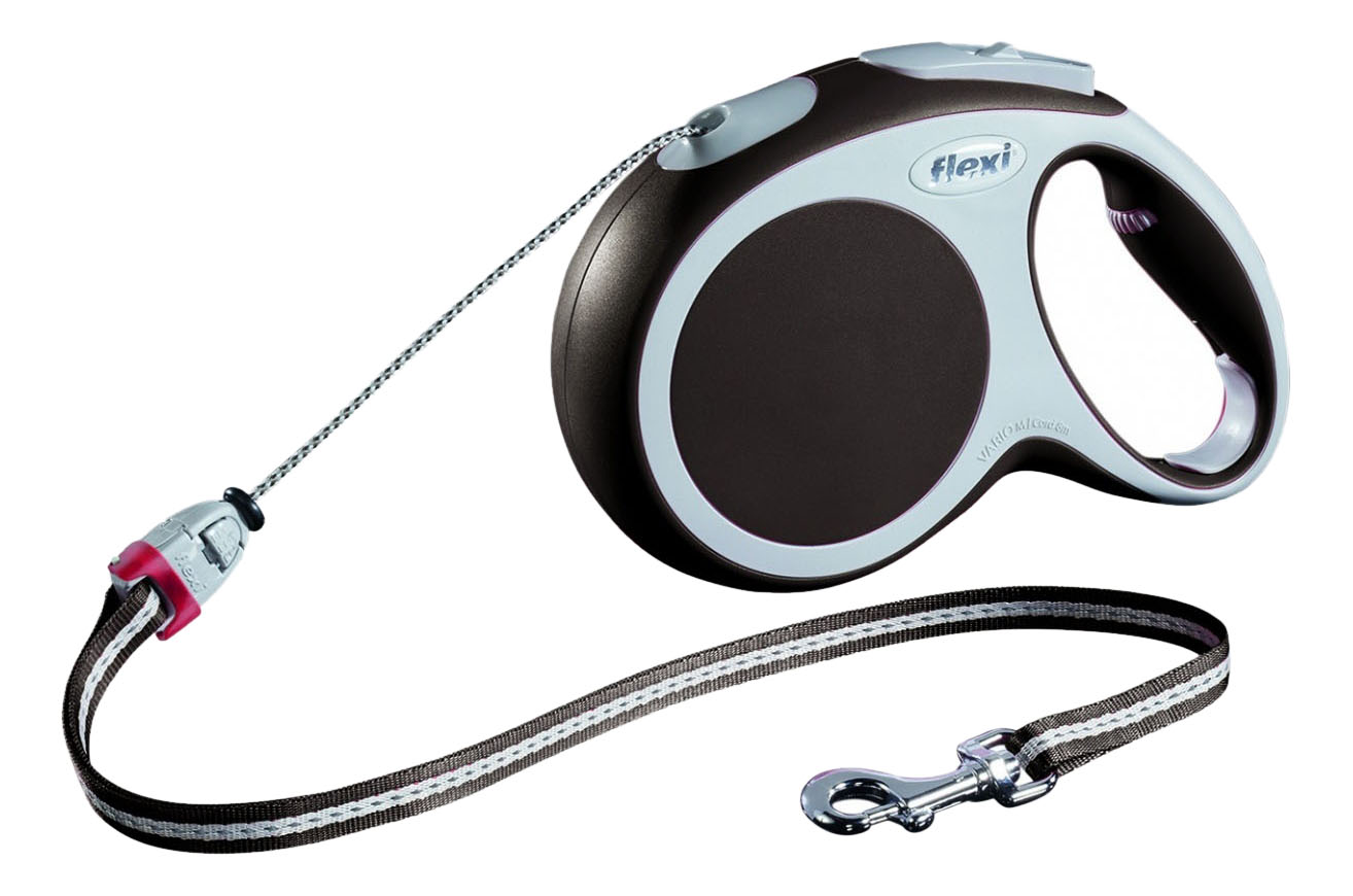 

Поводок-рулетка flexi VARIO М ,до 20 кг, трос 5 м, антрацит, Vario