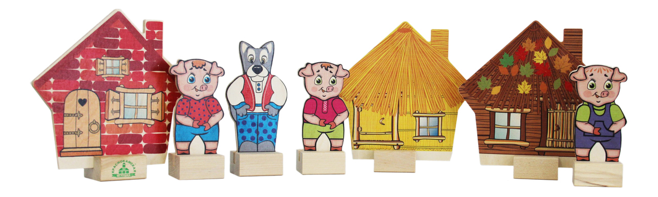 фото Фигурка персонажа краснокамская игрушка три поросенка