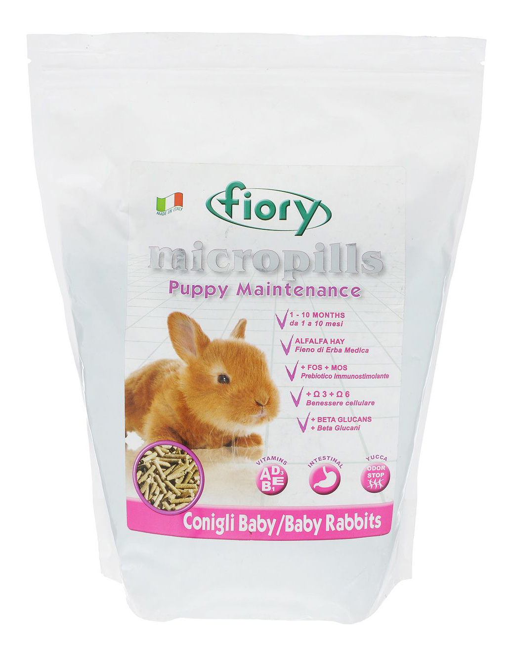 Сухой корм для крольчат FIORY Micropills Baby Rabbits, 850 г