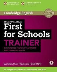 фото First for schools trainer 2ed tests w/ans +tchr's notes +d (x3) rev exam 2015 cambridge university press