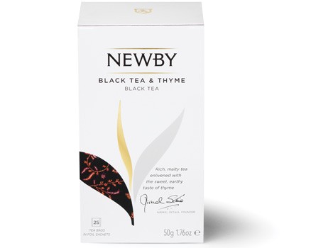 Чай черный Newby black tea&thyme 25 пакетиков