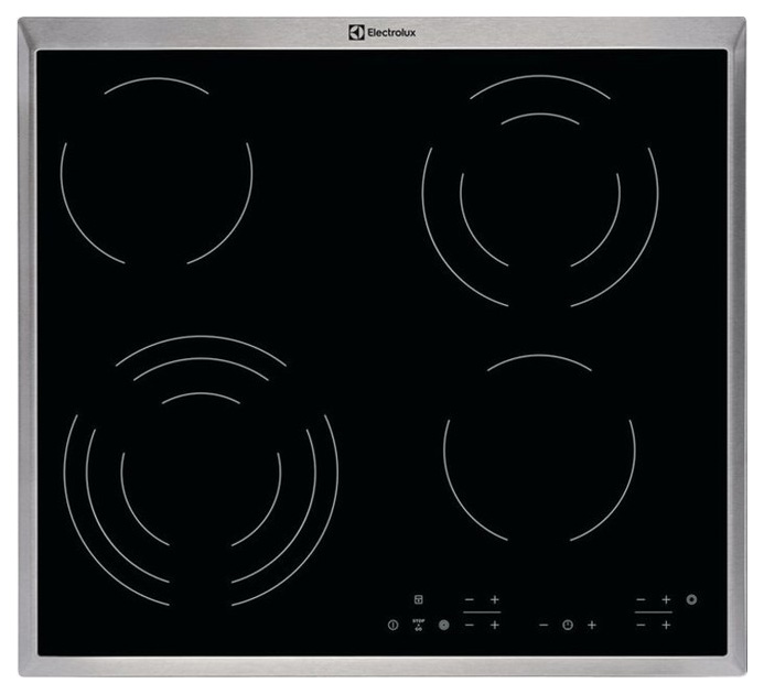 фото Встраиваемая варочная панель электрическая electrolux cpe6433kx silver/black