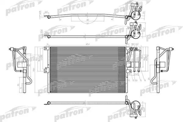 фото Радиатор кондиционера автомобильный patron prs1040