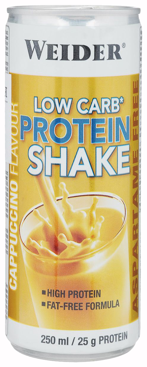 

Протеиновый напиток Weider Low Carb Protein Shake, 250 мл, cappuccino, Low Carb Protein Shake