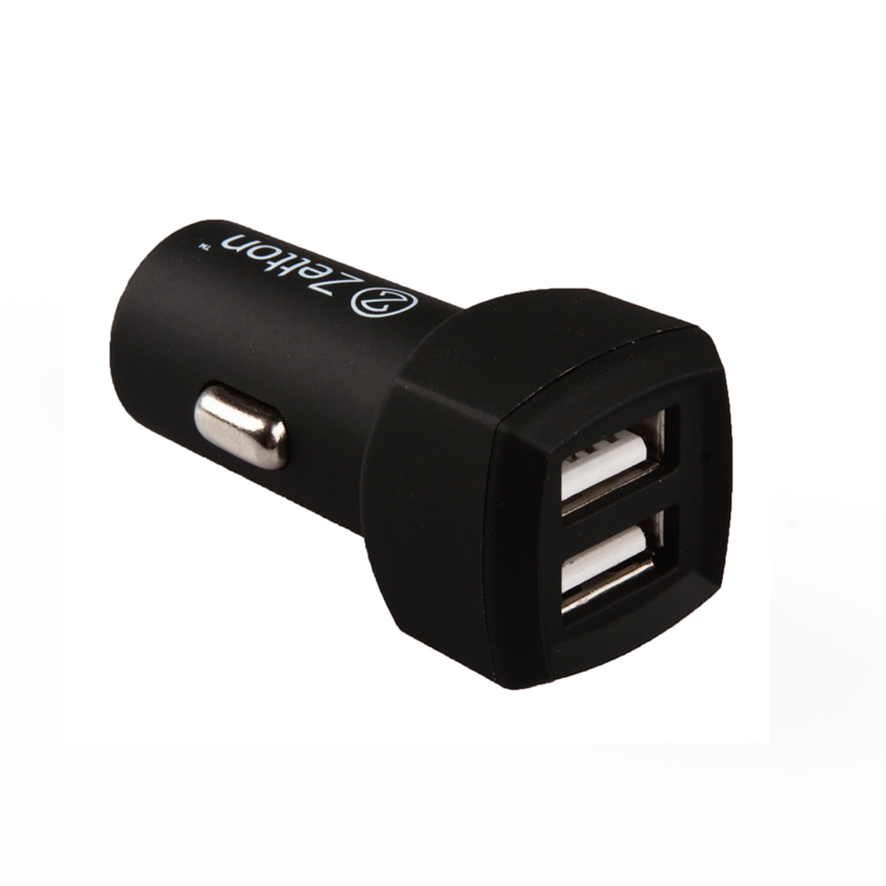 Сетевое зарядное устройство 2 USB 3,1А + кабели Apple 8 pin и Micro USB Zetton