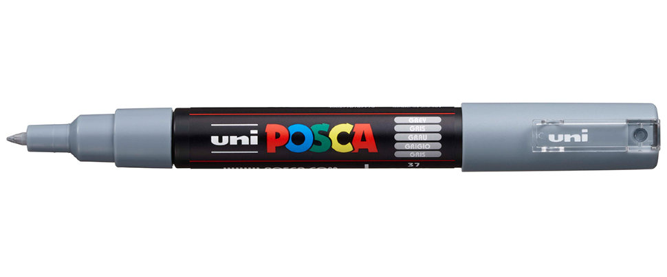 

Маркер Uni POSCA PC-1M 0,7мм овальный (серый (grey) 37)