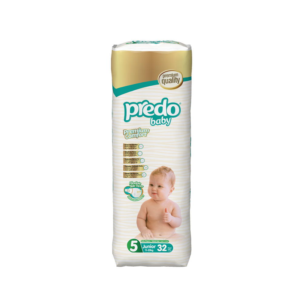 фото Подгузники predo baby junior №5 преимущественная пачка 32 шт. 11-25 кг