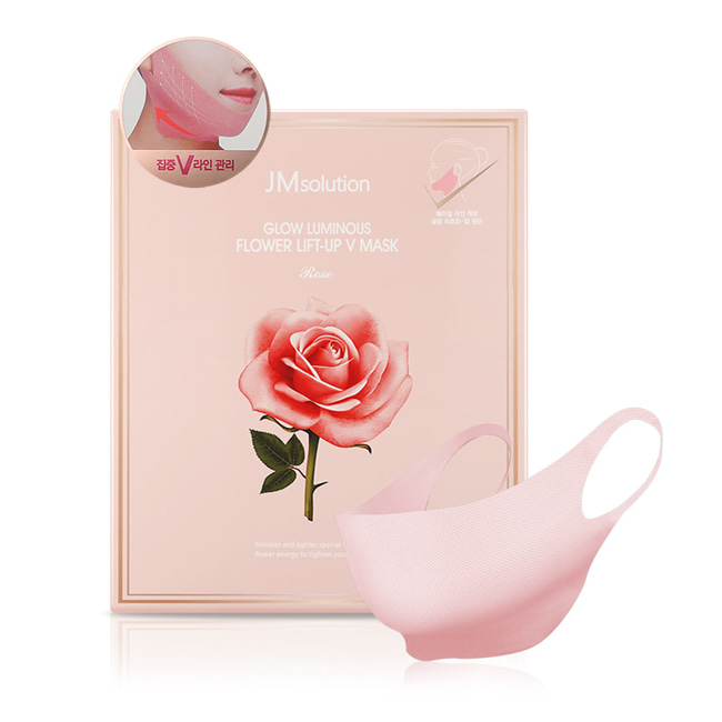 фото Лифтинг-маска для лица jm solution glow luminous flower lift-up v mask rose