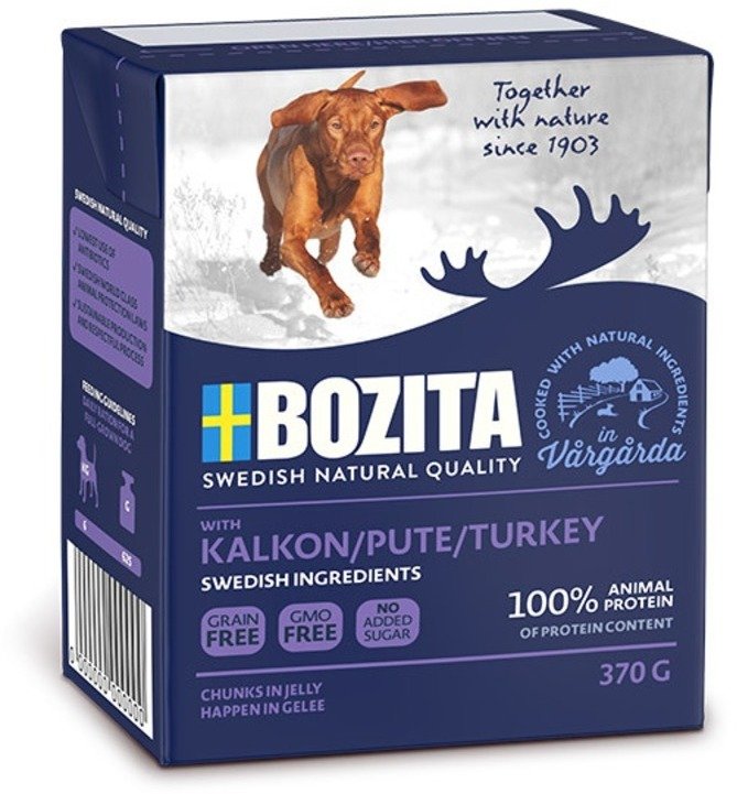 Влажный корм для собак BOZITA Naturals, индейка, 370г