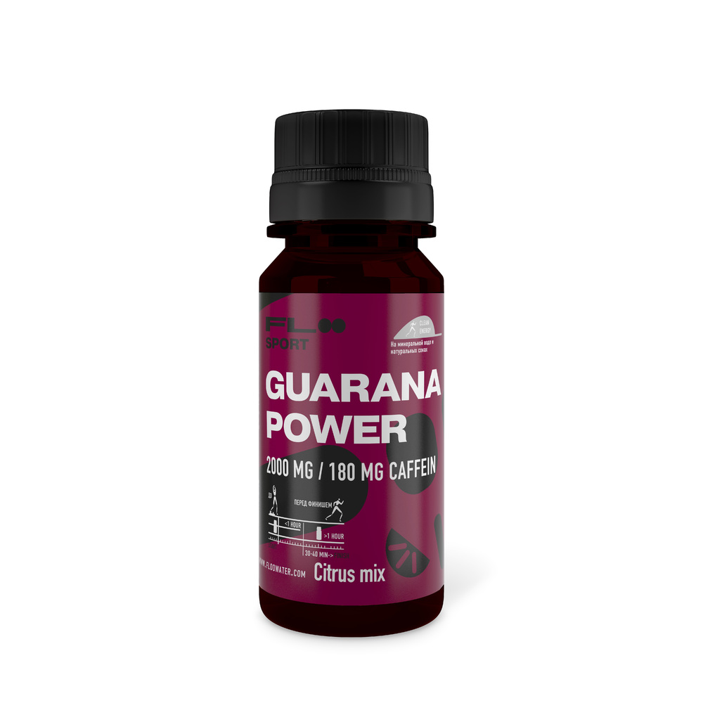 Энергетик Floo Sport Guarana Power, 60 мл, цитрусовый микс