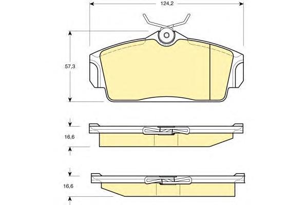 

Комплект тормозных колодок Girling 6131681