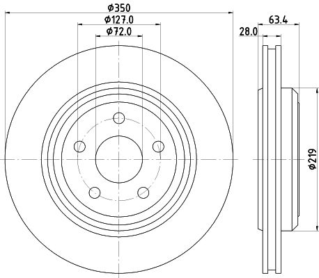 

Тормозной диск HELLA PAGID 8DD 355 125-141
