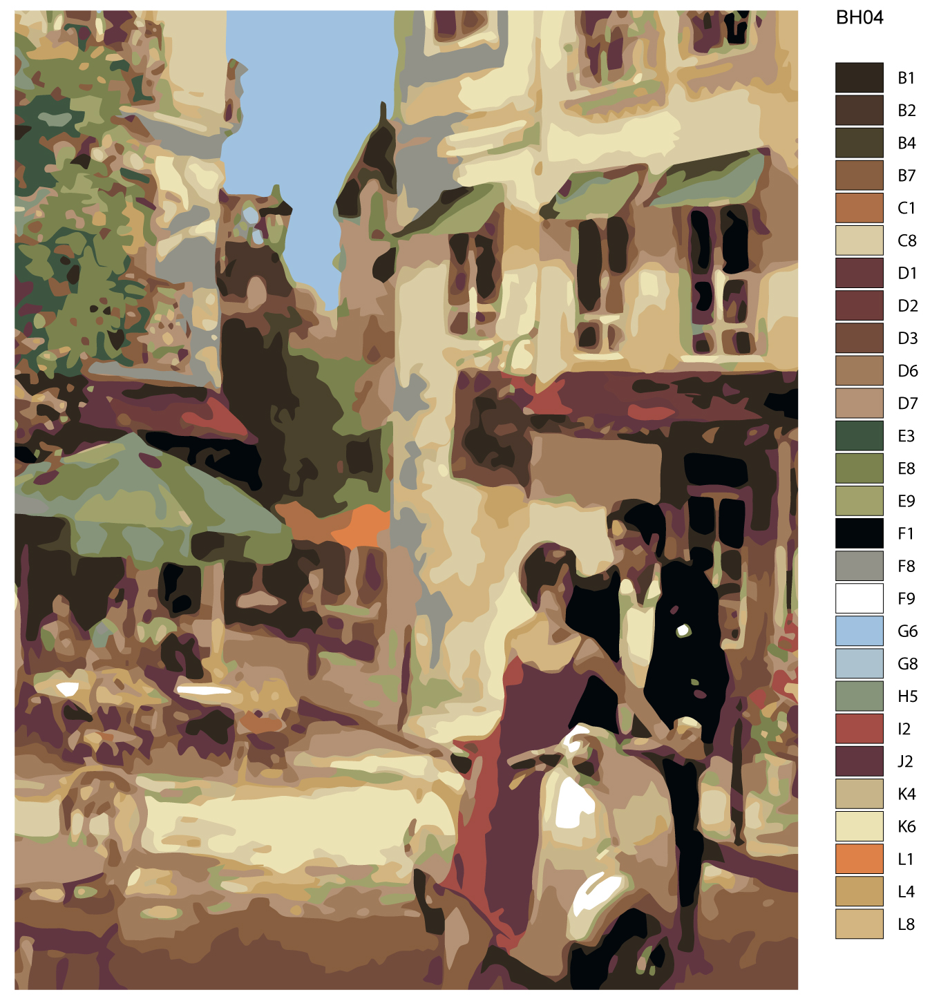 

Картина по номерам, 40 x 50, BH04, BH04
