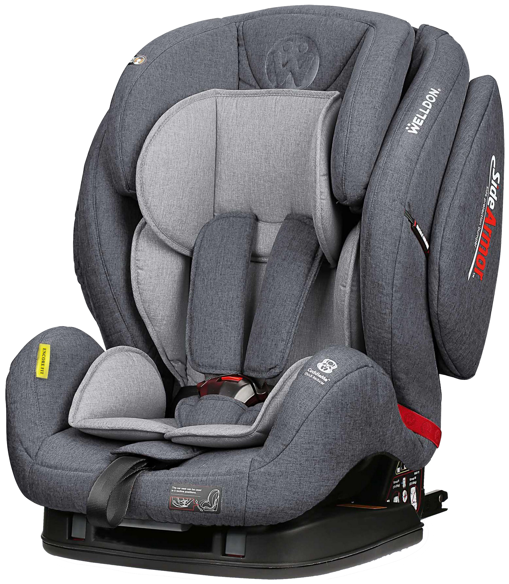 фото Автокресло welldon safe pod fix i-size цв.серый гр.0/1