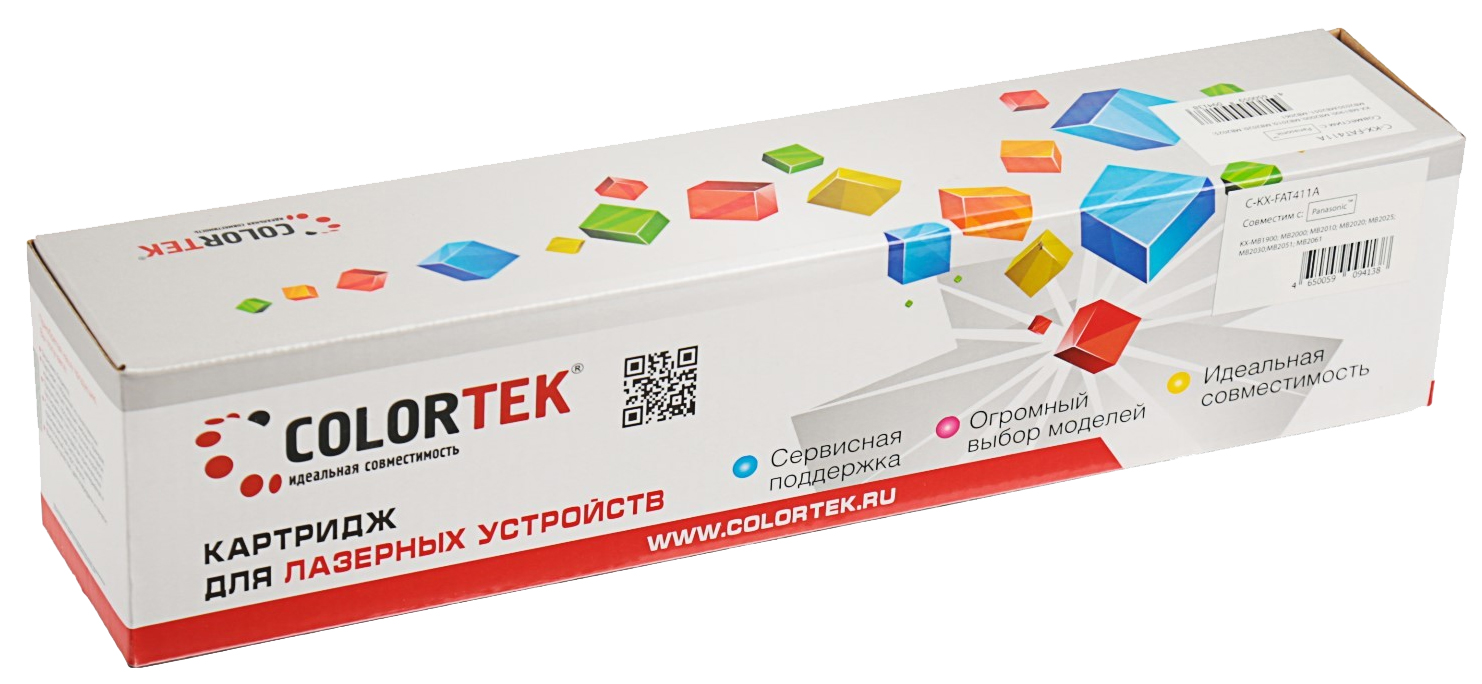 фото Картридж для лазерного принтера colortek kxfat411a черный