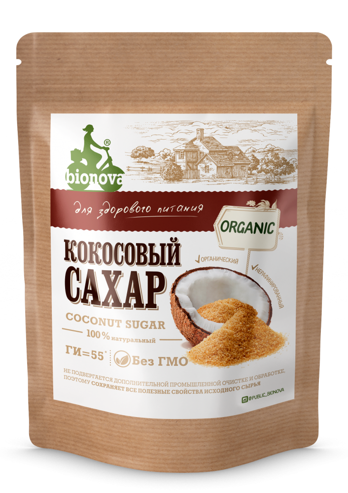 Сахар Bionova органический кокосовый 200  г