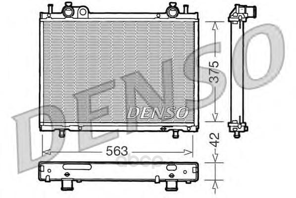 

Радиатор системы охлаждения fiat brava/bravo/marea 1.9jtd/td 96 Denso DRM09021