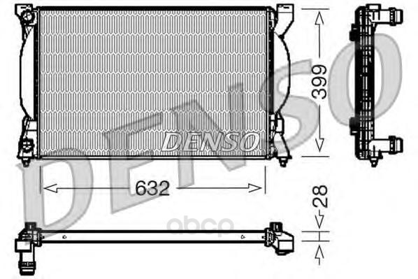 

Радиатор 632x399 Denso DRM02033