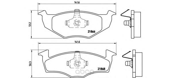 

Тормозные колодки brembo дисковые P85031