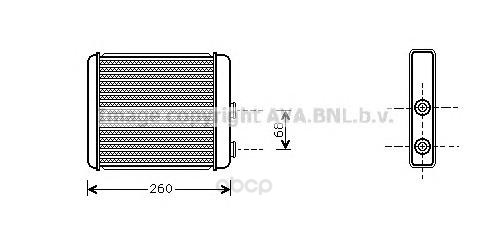 

Радиатор охлаждения двигателя Ava OL6259