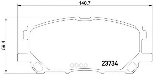 фото Колодки тормозные дисковые передние lexus rx 03- textar 2373401