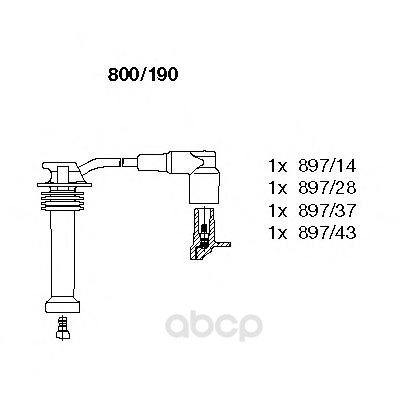 

Комплект высоковольтных проводов BREMI 800190