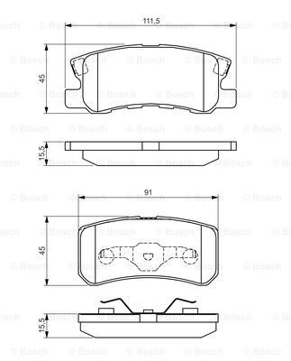 

Тормозные колодки Bosch дисковые 986495172