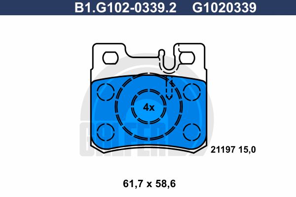 

Тормозные колодки GALFER дисковые B1G10203392