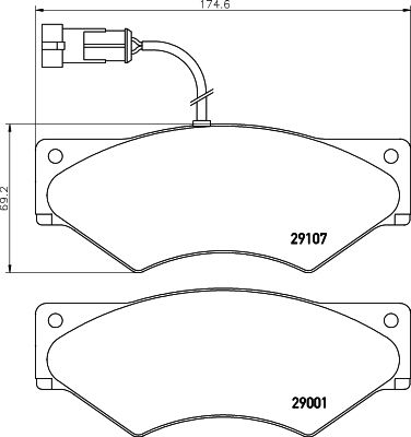 

Комплект тормозных дисковых колодок MINTEX MDB2603