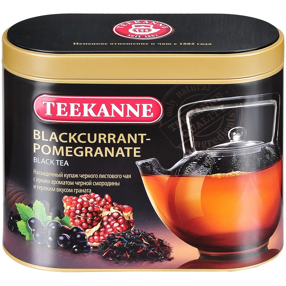 Чай Teekanne черная смородина-гранат черный листовой 150 г