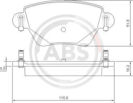 

Тормозные колодки дисковые ABS 37254