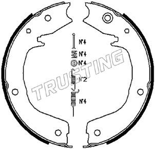 

Тормозные колодки TRUSTING стояночного тормоза 064179K