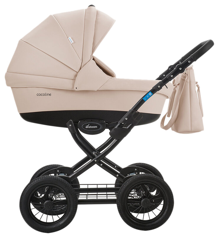 

Коляска 2 в 1 AroTeam Cocoline 18 Prima Светло-бежевая кожа УТ0010332, Cocoline