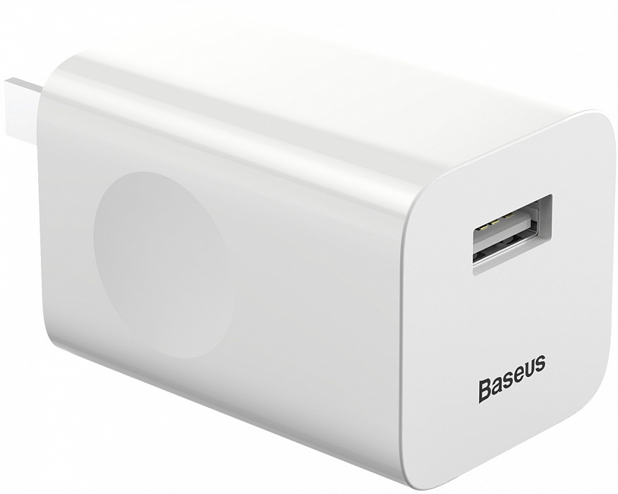 фото Сетевое зарядное устройство baseus travel wall charger, 1xusb, 2 a, (a8452h11) white