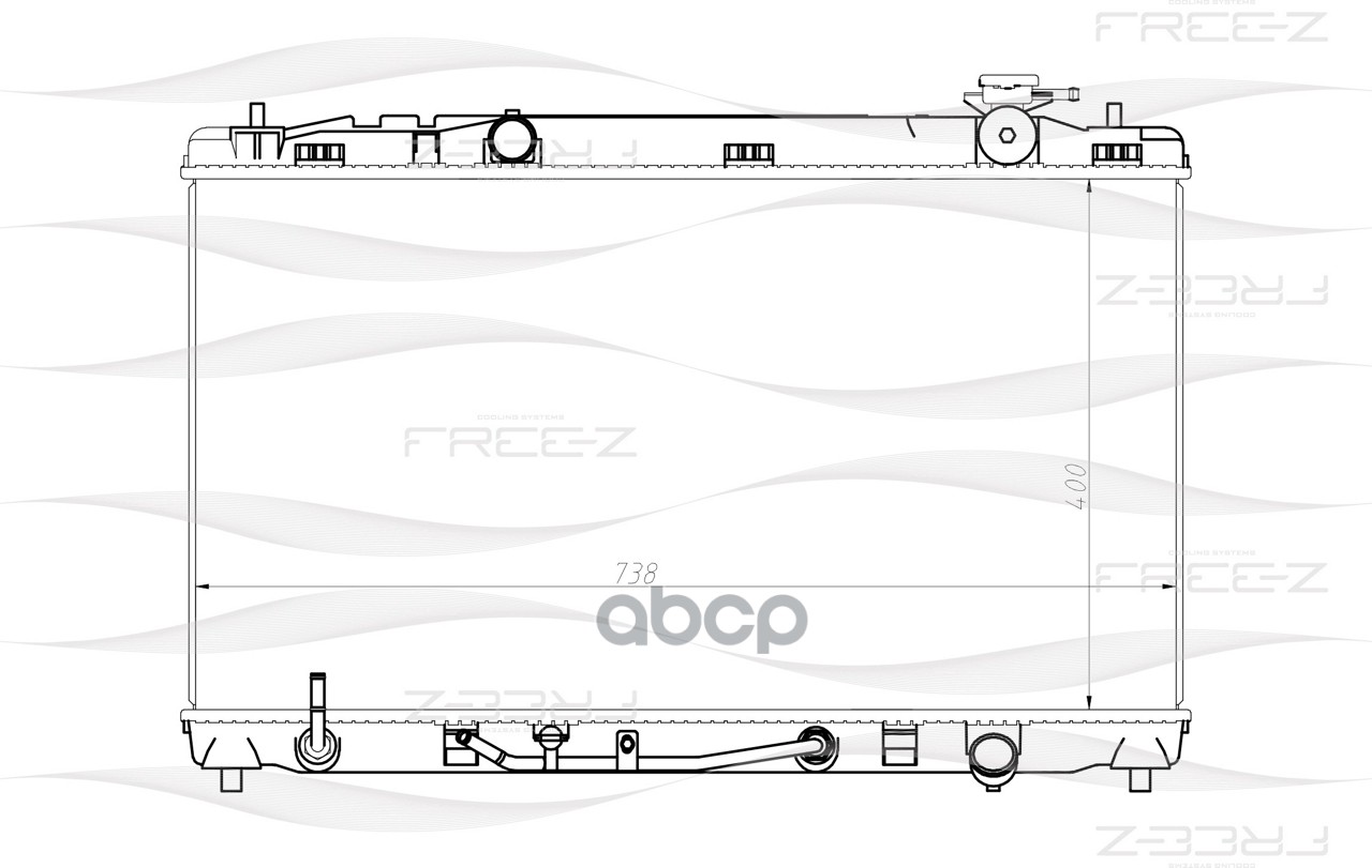 фото Радиатор системы охлаждения free-z kk0193