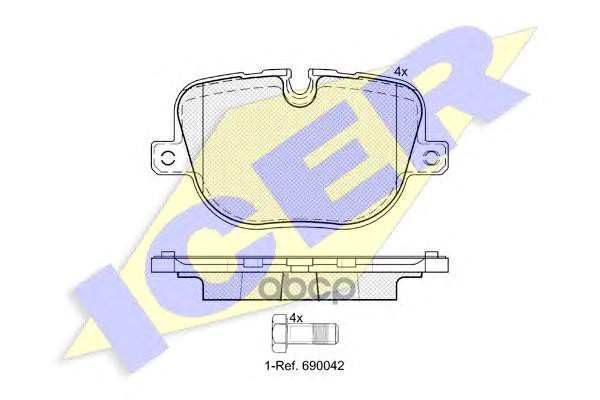 

Комплект тормозных колодок ICER 181952