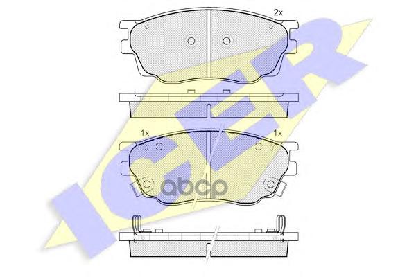 фото Комплект тормозных колодок icer 181542