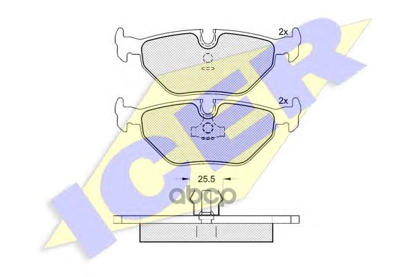 фото Комплект тормозных колодок icer 181051