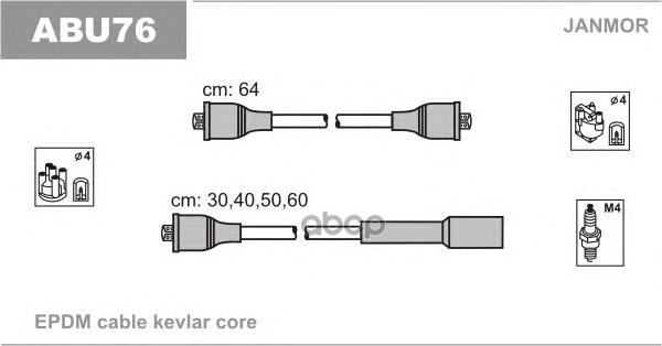фото Комплект проводов зажигания janmor abu76
