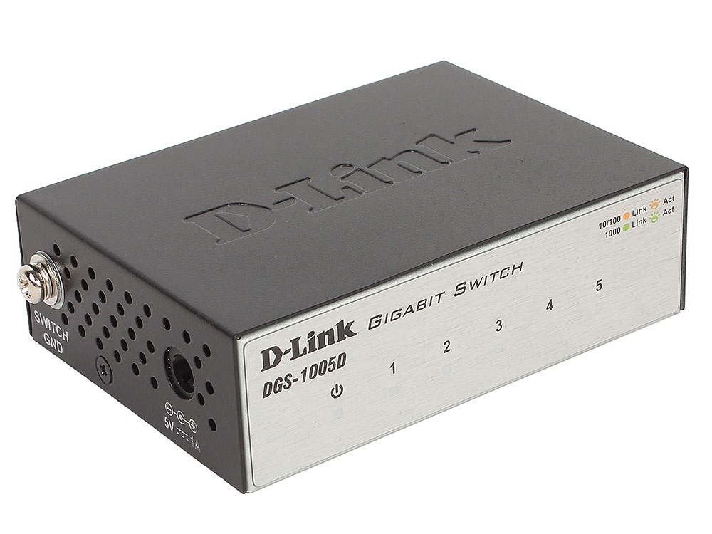 

Коммутатор D-Link DGS-1005D/I2A Black, DGS-1005D