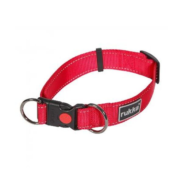 фото Ошейник для собак rukka bliss collar 20мм (30-40см) красный