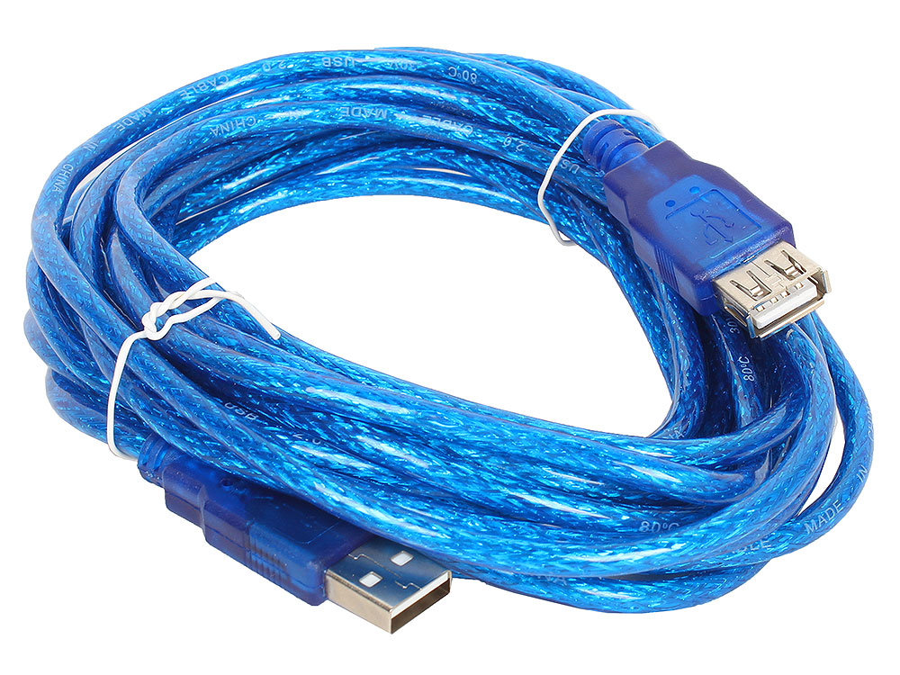 фото Кабель telecom usb a-usb a, m-f 1,8м blue (vus6956t-1.8mtbo)