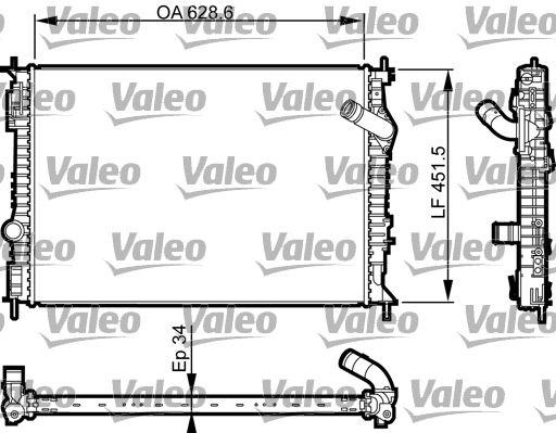 

Радиатор охлаждения двигателя VALEO 735461