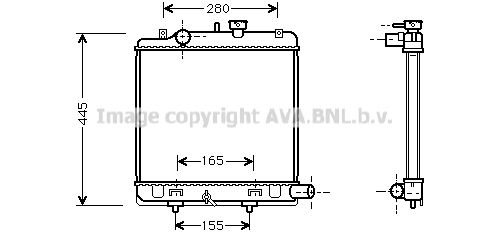 фото Радиатор охлаждения двигателя ava quality cooling mz2139