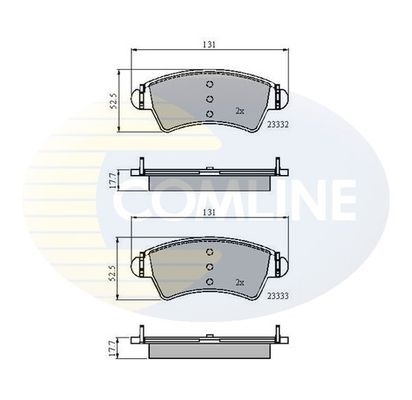 

Комплект тормозных колодок, дисковый тормоз COMLINE CBP01260